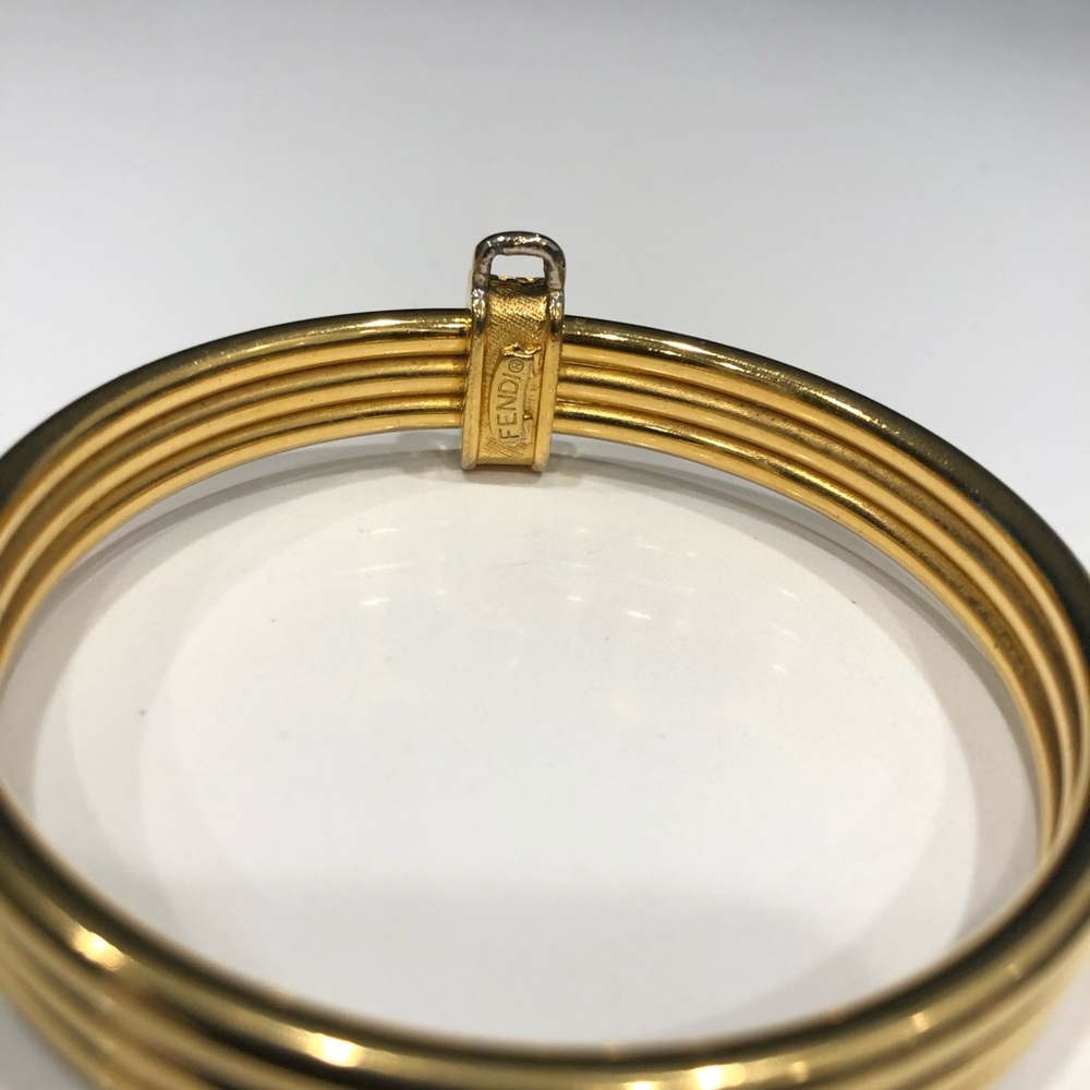 Fendi Gold Multi-Band Logo Bracelet - Picture 3 of 6